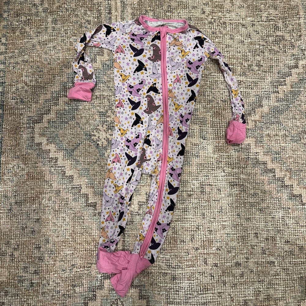 Pink and Purple Kids One Piece bamboo pjs